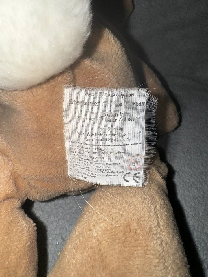 2008 Starbucks Company Plush Bear With Bunny Ears - Image 4 of 4