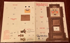 1956 Captain Kangaroo’s Grandfather Clock Cardboard Punch Out Buster Brown RARE!