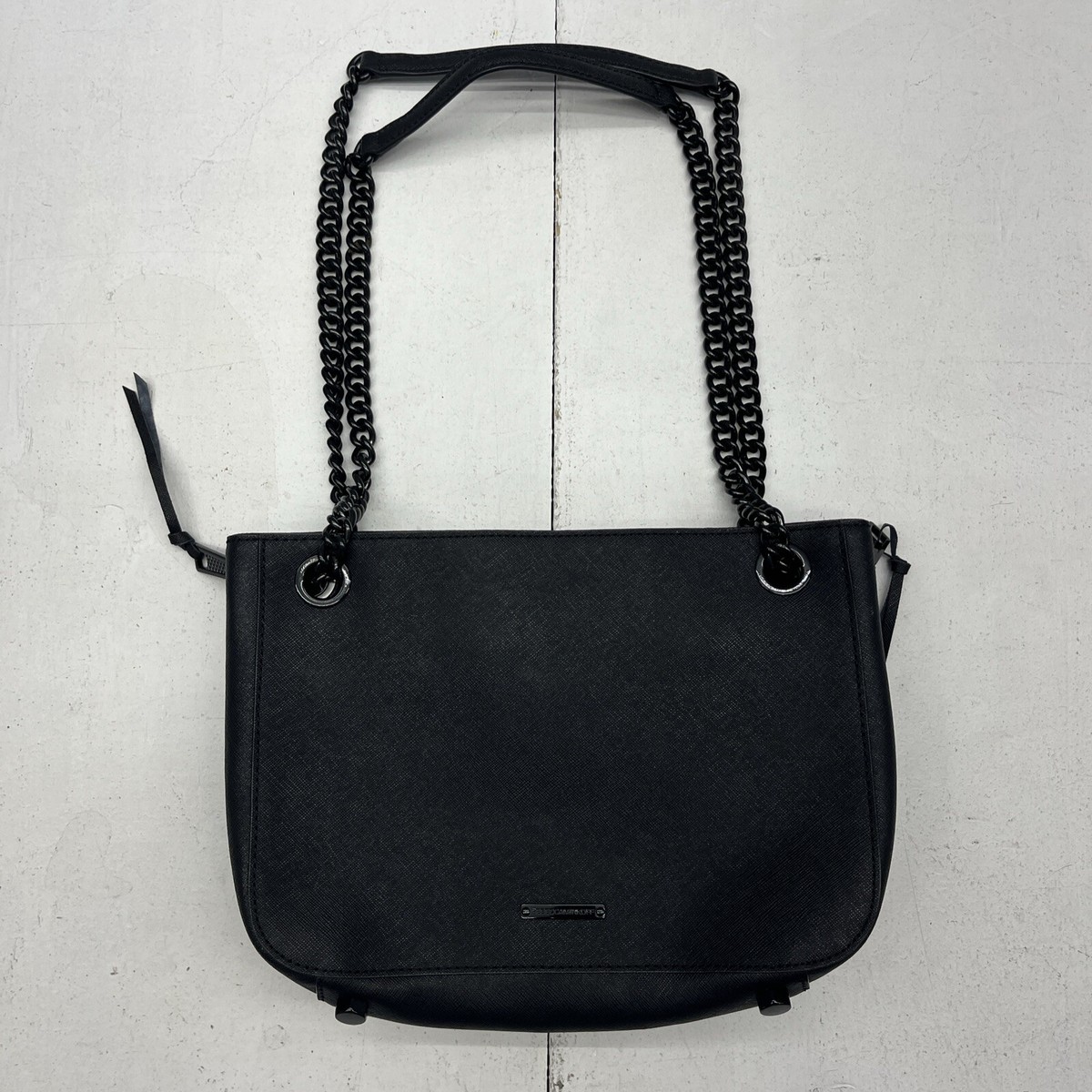 Rebecca Minkoff Black Saffiano Shoulder And Crossbody Bag Purse Chain Link  Strap | eBay