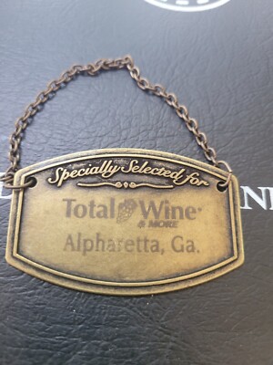 Jack Daniels Single Barrel Select Total Wine & More Metal Bottle Neck Tag
