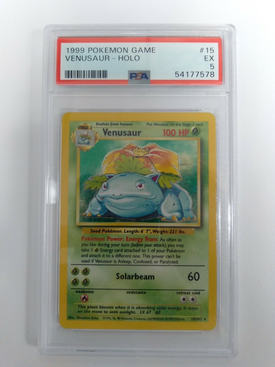 Graded PSA 5 1999 Pokemon Game - Venusaur - HOLO #15 | eBay