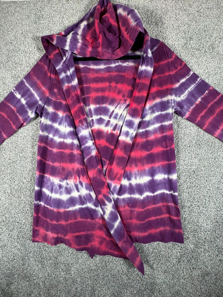 Moda Bug Sudadera con Capucha Mediana Tie Dye Boho Hippie Frente Abierto Retro Fluido Festival Foto 2 de 4