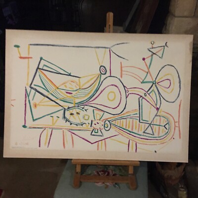Komposition'''' von Pablo Picasso 1948 Lithographie. Signiert & datiert. Ein seltener Fund!
