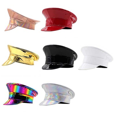 Adults Bling Cap Carnival Clubwear Comfortable Captain Hat Cosplay Queen Hat