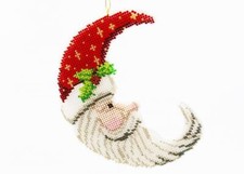 Bead embroidery kit with a plastic base Figurine needlework kit holiday gift