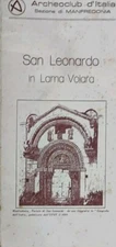 SAN LEONARDO DELLA VOLARA BROCHURE WITH RARE NOTES OF THE ARCHAEOCLUB