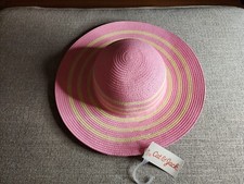 Sun Hat One Size Fits Pink And Tan Full Round Wide Brim. Cat  Jack