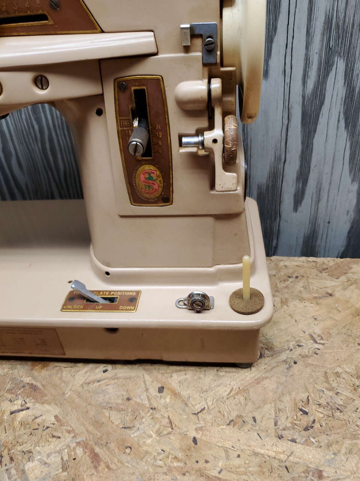 Vintage Singer 403A SlantOMatic Sewing Machine W/ Foot Pedal MCM