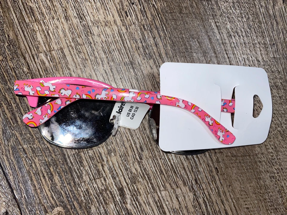Claire’s Little Girls Rosa Unicornio Arco Iris Gafas de Sol Navidad Cumpleaños Pascua Foto 2 de 2