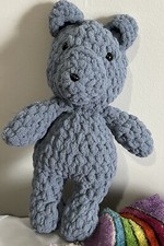 Crochet Grey Cute Teddy Bear