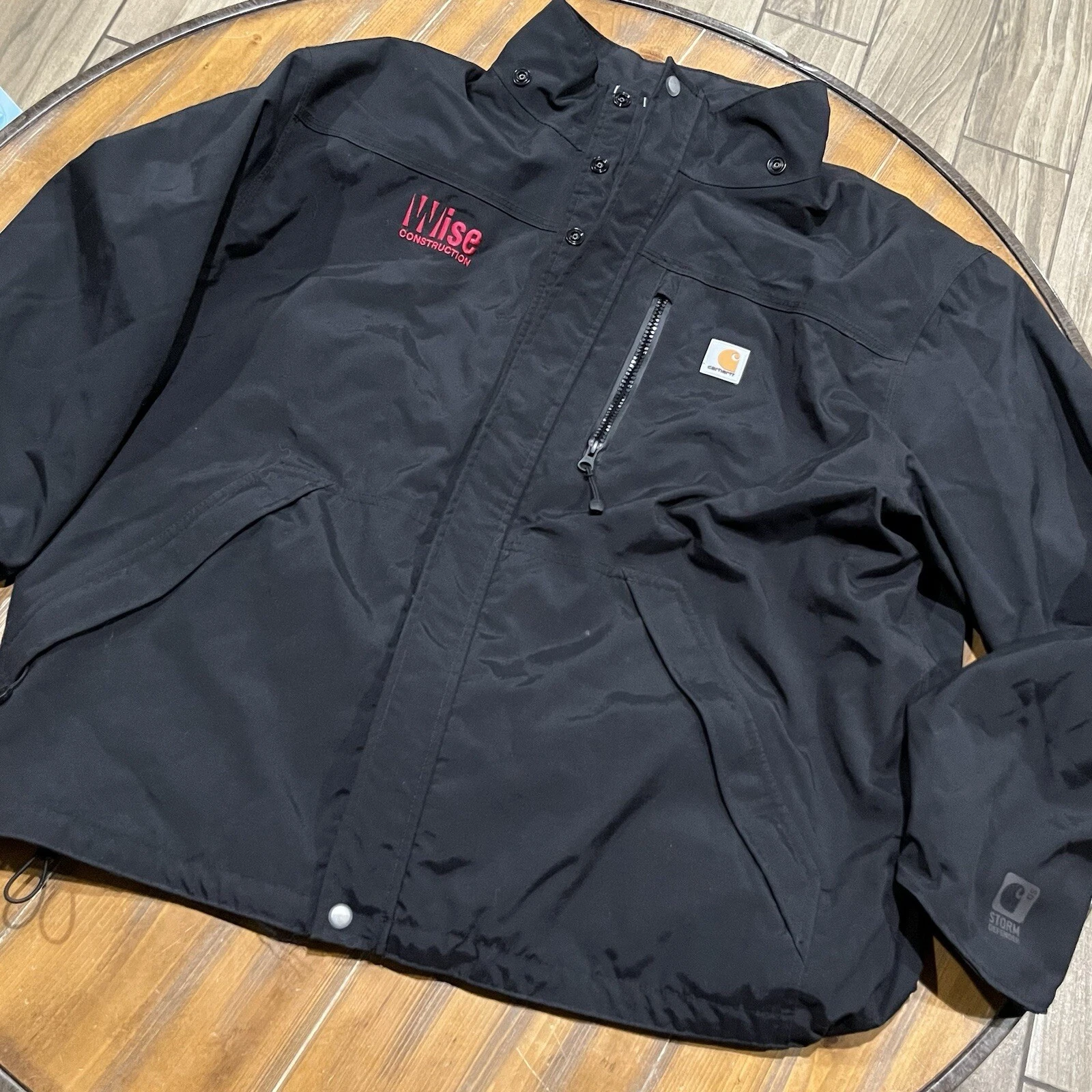 Carhartt Jacket Extra Large Shoreline Storm Defender Waterproof J162 Black LOGO