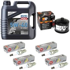 Inspektion Set für BMW K 1300 R K 1300 S GT K1300 09-15 Öl 4L Ölfilter Zündkerze