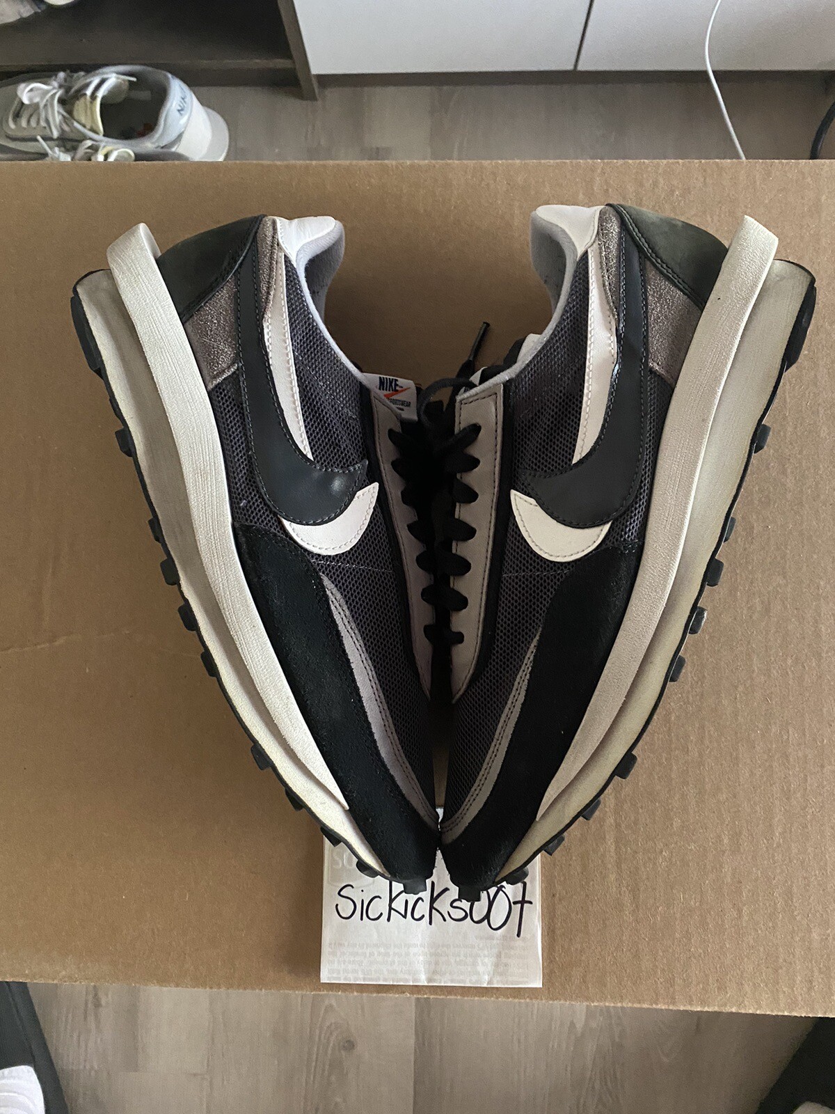 Sacai x Nike LD Waffle nero taglia 11 5 BV0073 001