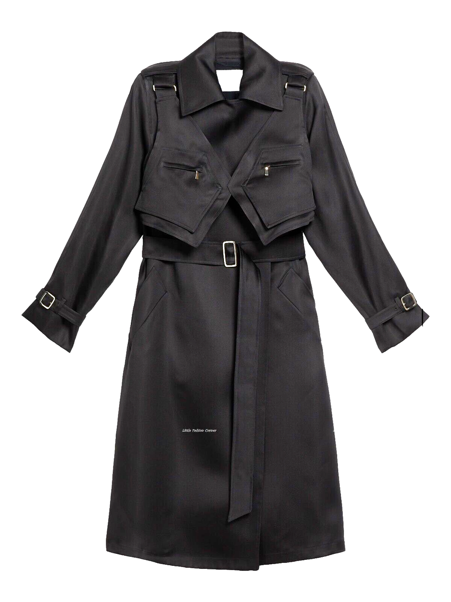 ✨MAX MARA Trench coat in SILK US8_ GB10_ IT42_ FR40_DE38 ✨MAX MARA Trench coat in SILK US8_ GB10_ IT42_ FR40_DE38