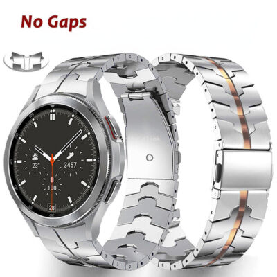 For Galaxy Watch 7 6 5 4 44/40 Classic 43/47 pro 45mm Titanium Metal Band Strap