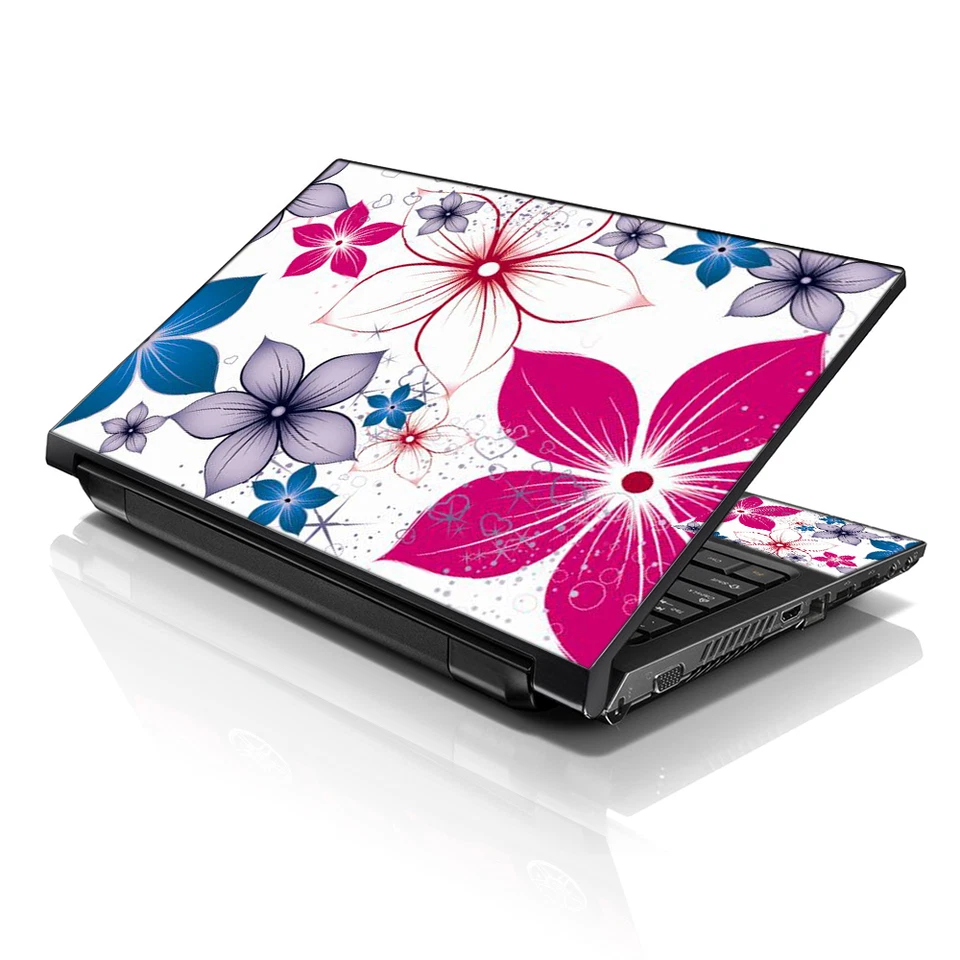Laptop Skin Sticker Decal for 13"-16" Apple Asus Dell HP Notebook Spring Flowers - Image 2 of 4