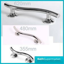 Luxury Curved Stainless Steel Grab Rail Concealed Fixings 355mm-480mm-620mm Bars