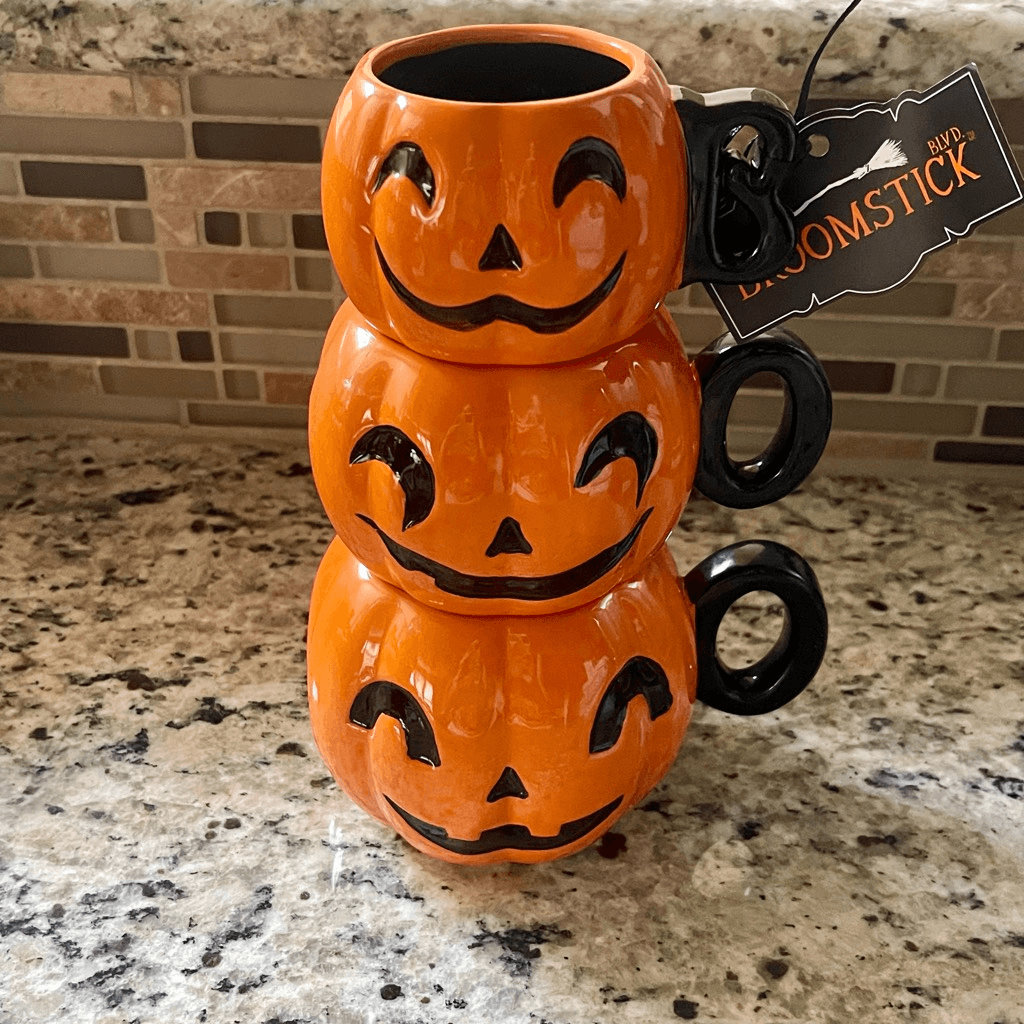 Broomstick Blvd Brand 3 Size Ceramic Smiling Jack O Lantern