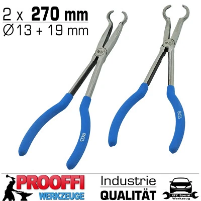 BGS 2 x Zündkerzenzange Zündkerzen Abzieher Stecker Zange Ø 13mm + 19mm Ringspitze