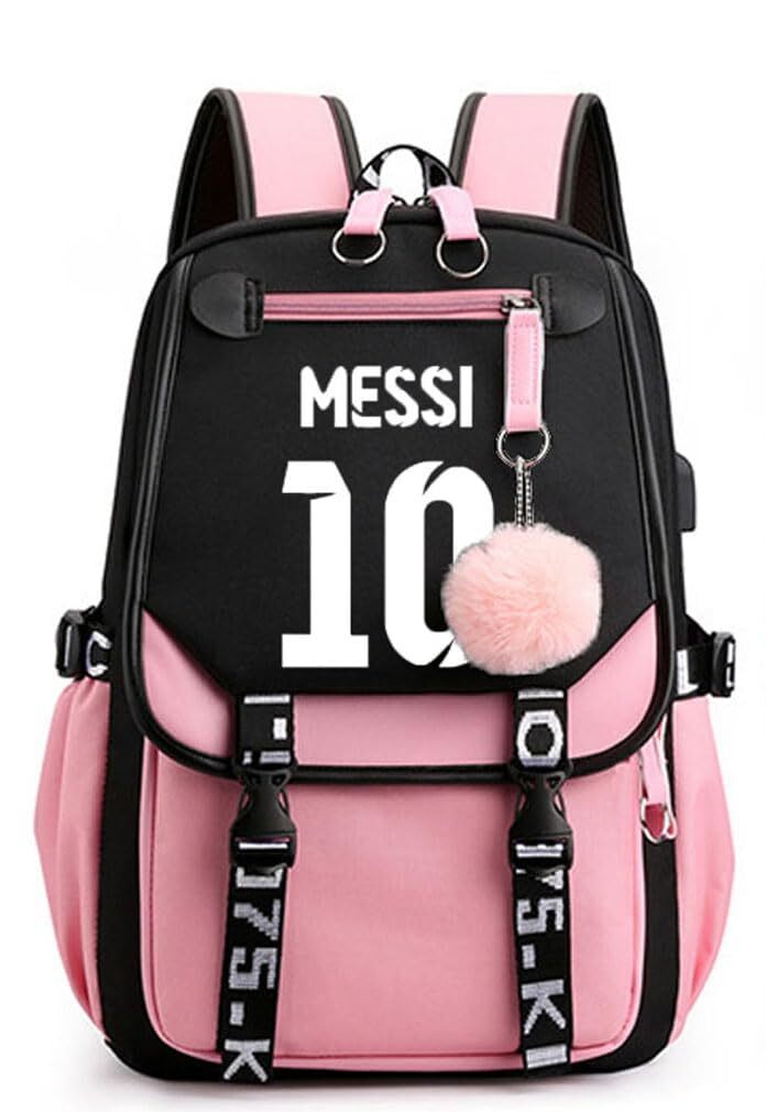 Laptop Backpack for Girls Middle School Students Messi Bag-image