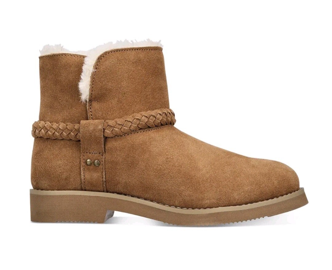 Brand New Size 11 M w/Box Style & Co. Women's Kaii Chestnut Suede Ankle Booties