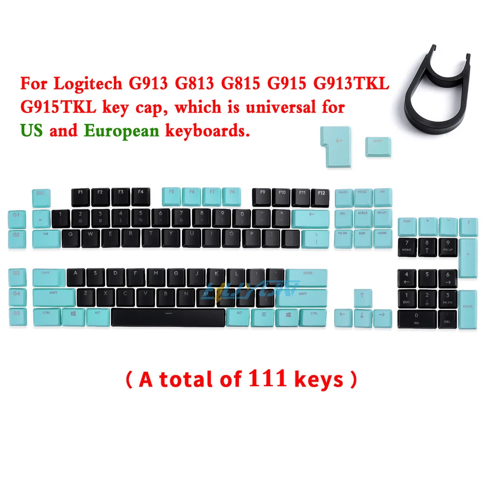 A full Set Keyboard Replacement Two-color keycaps for Logitech G813/G815/G913TKL - Image 2 of 4