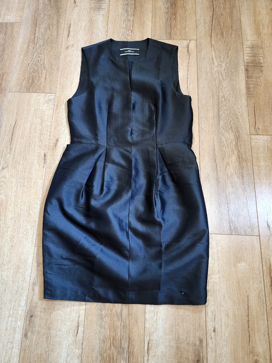 By Malene Birger Womens Wool Silk Deep Neckline Sheath Dress Black Size EU  36