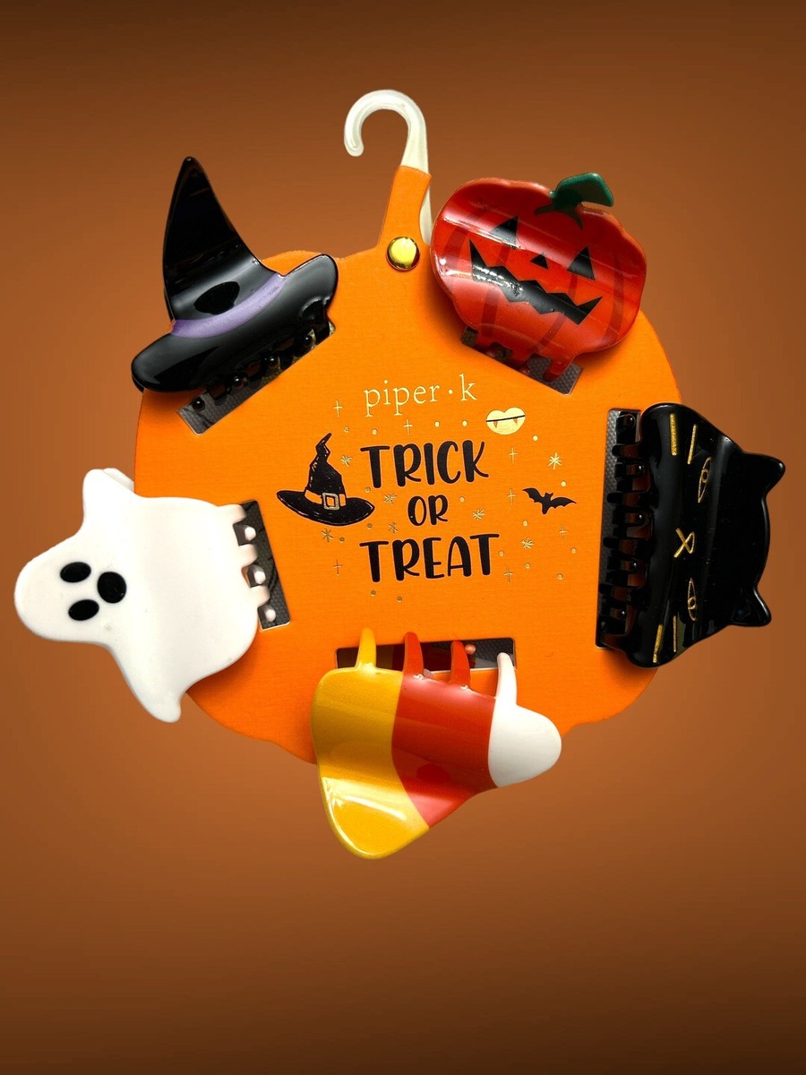 Piper K Set of 5 Mid-Size Halloween Hair Claw Clips Ghost  display picture 3