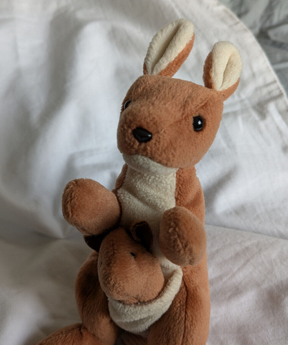 Vintage Ty Beanie Baby Tasche das Känguru mit Baby Geburtsdatum: 06.11.1996 ohne Schaukelanhänger - Bild 5 von 7