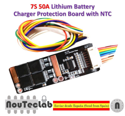7S 50A Battery Protection Board BMS for 3.7V Ternary Lithium Battery with NTC