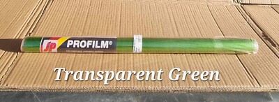 Profilfolie RC Flugzeug Abdeckrolle 2 Meter transparent grün neu eingeschrumpft