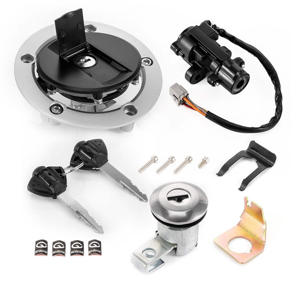 Ignition Switch Fuel Gas Cap Seat Lock Keys For Suzuki GSXR600 GSXR1000 04-16