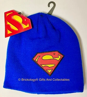 DC COMICS SUPERMAN OFFICIAL MERCHANDISE DC Comics Superman Schild Logo House Of El Kryptonian Beanie Mütze Junior Einheitsgröße