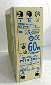 IDEC PS5R-SD24 Netzteil, Eingang: 100-240VAC 1.7A, Ausgang: 24VDC 2.5A 60W