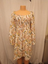 floral dresses for women , Long Sleeve,Square Neck, Xl