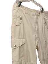 Lauren Ralph Lauren Womens Size 16 Cargo Pants Off White Snap-hem