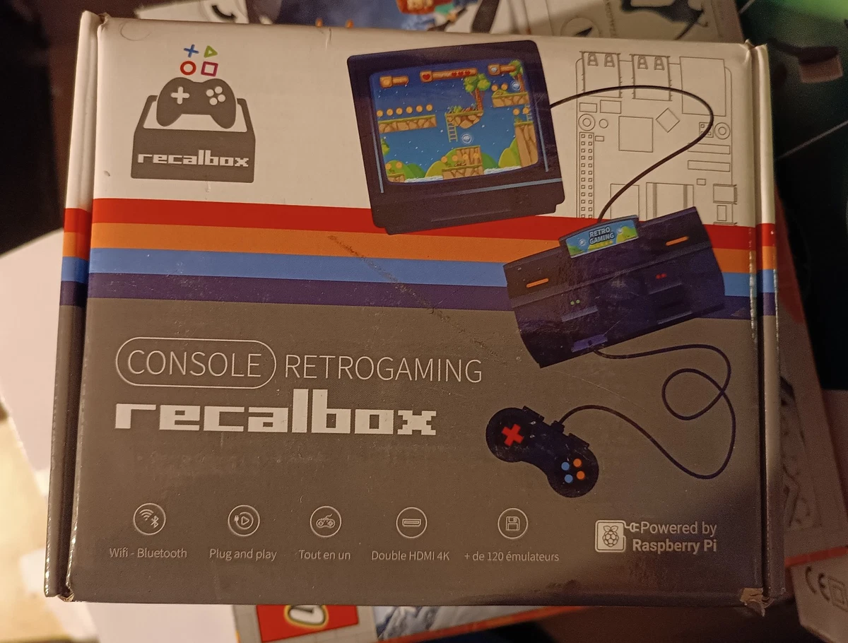Microconsole Recalbox Sur Raspberry Pi 4B - 2 Go RAM - Prête à L'emploi - Neuf