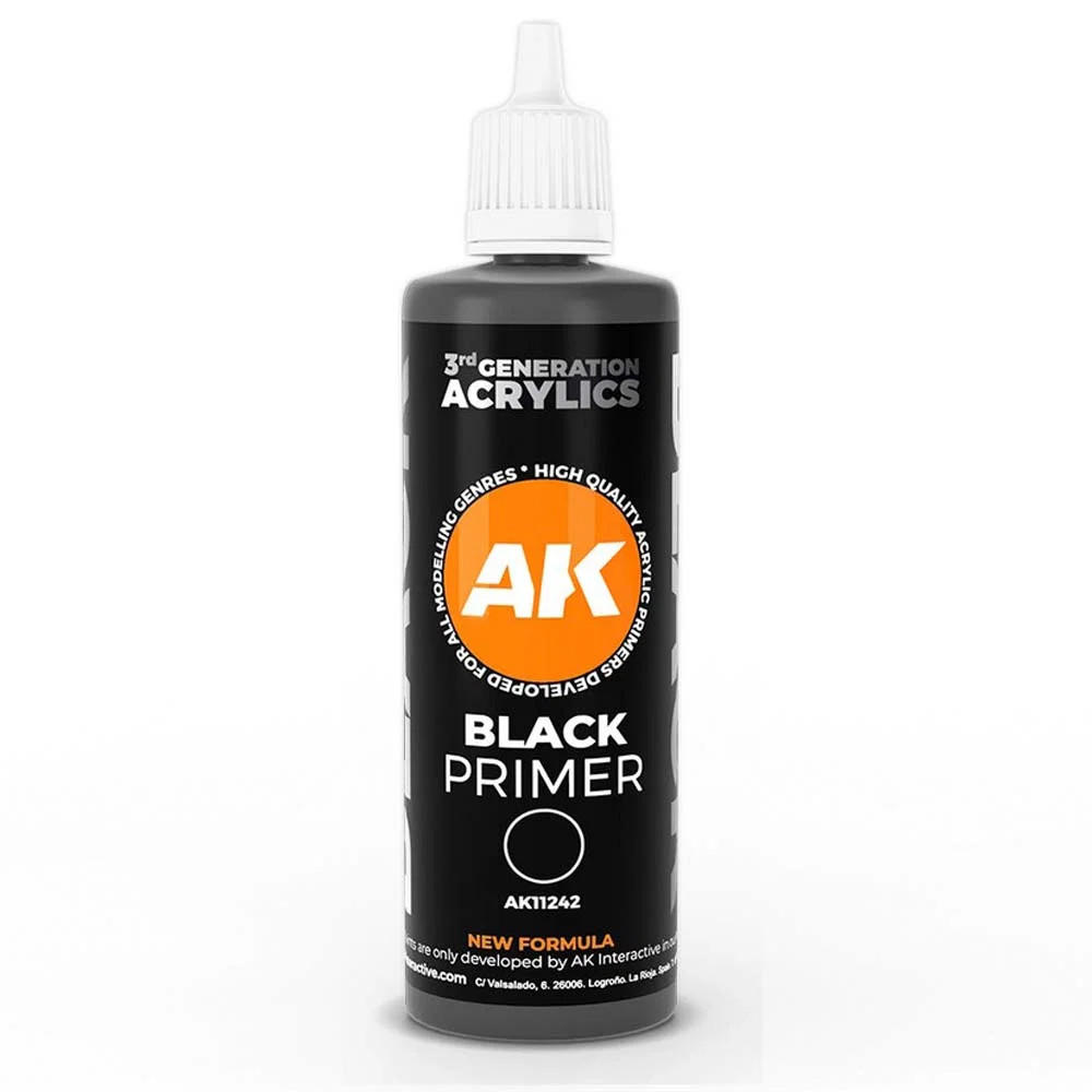 AK11242 - BLACK PRIMER - AK Interactive 3 gen model paint - Ready For Airbrush 1 - Image 4