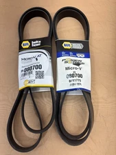 Lot of 2x Gates 080700 Micro-V Serpentine Drive Belt Truck Part NAPA
