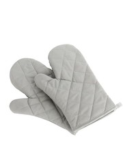 Oven Mitts, Premium Heat Resistant Kitchen Gloves Cotton  Polyester Quilted ...