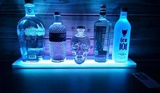 Kipokalor LED Lighted Liquor Bottle Display Shelf, 23 5/8" Bottle Display Sta...