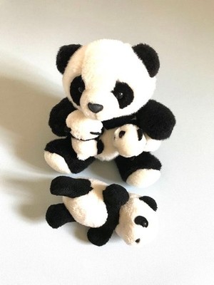 Shirahama Adventure World panda plush toy set of 2 #bfb8b9