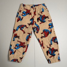 Marvel Spider-Man Kids 3T Joggers Tan All Over Print Pants