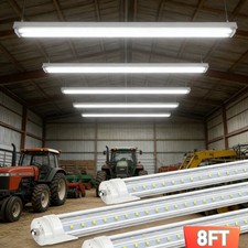 8 Pack 8FT LED Shop Light Bulbs 72W FA8 Single Pin 5000K 6000K T8 LED Tubes T12