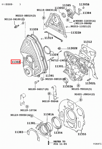 Genuine LandCruiser LJ77 LJ73 LJ72 LJ71 LJ70 2L T 2L 3L Timing Chain Belt Cover - Picture 11 of 20