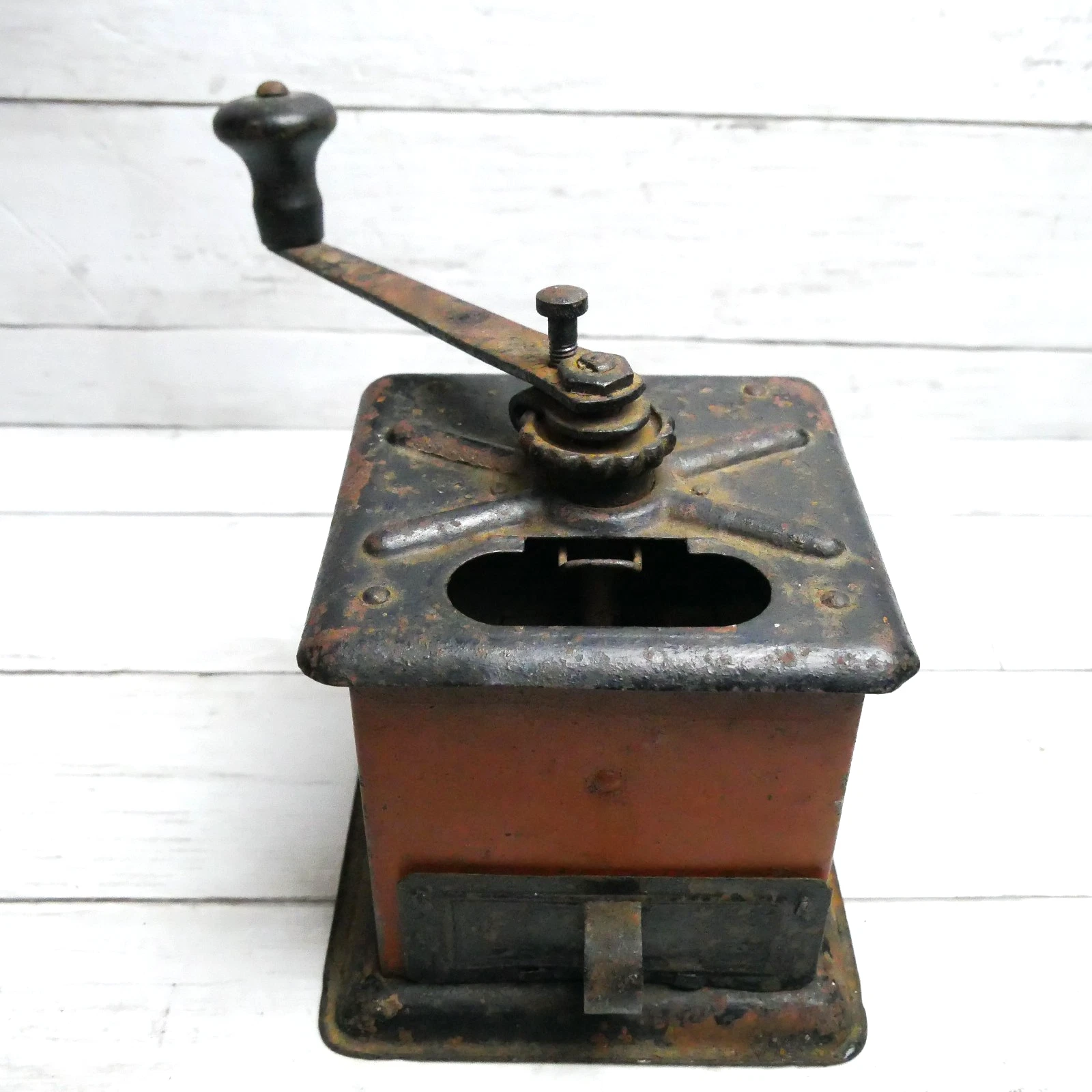 Antique Metal Manual Coffee Mill/Grinder circa 1900s for display READ