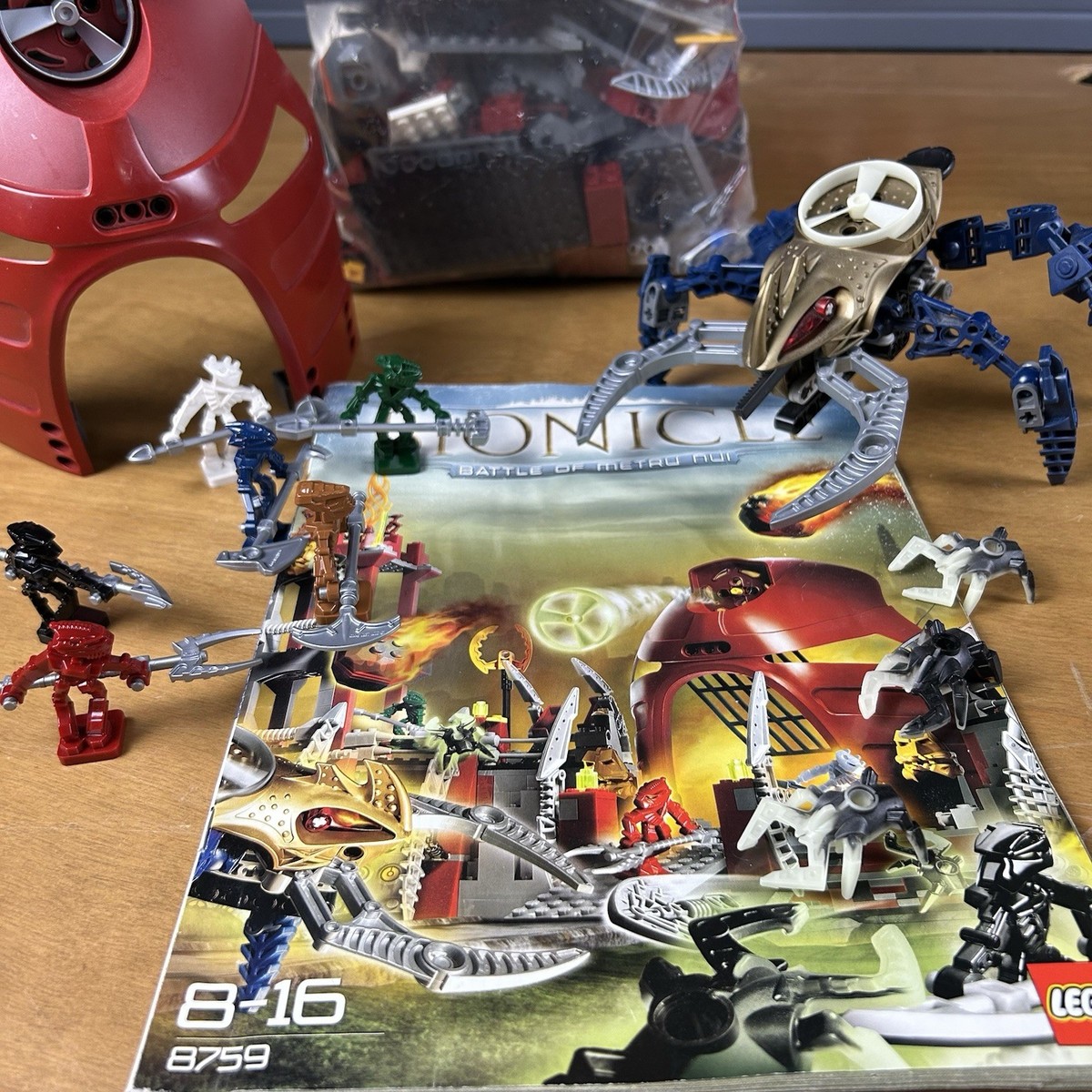 LEGO BIONICLE SET 8759 battle of Metro Nui 90-100% complete w