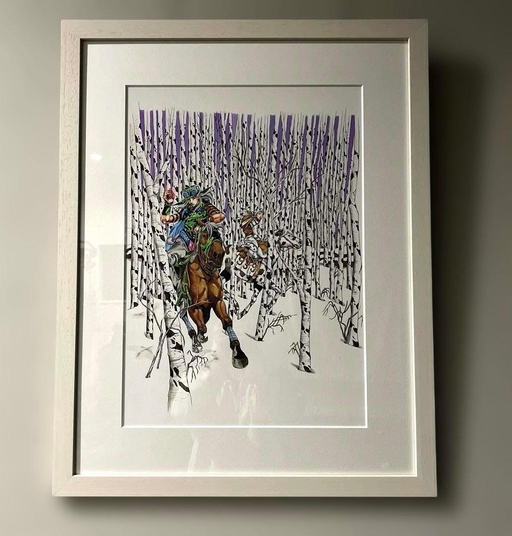 JoJo Steel Ball Run Part 7 Premium Art Print Johnny Gyro Framed Limited Japan