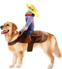 Funny Halloween Cowboy Costume for Dogs  Cats - X-Large Pet Apparel