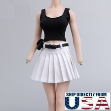 1/6 Tank Top Pleated Skirt Belt Bag Set For 12" PHICEN Hot Toys Female Figure